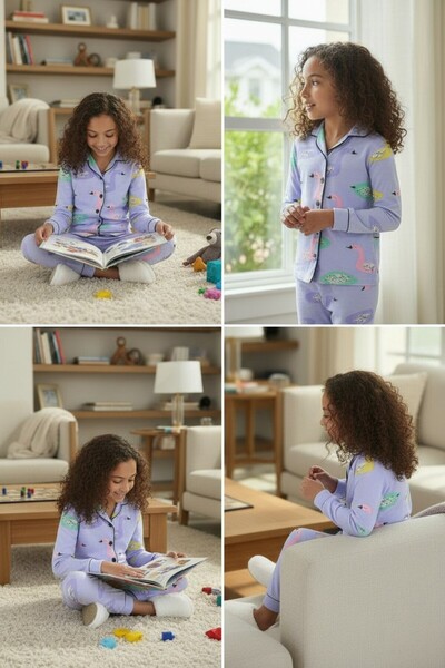 minikiss Filemengo Printed Girls' Nightgown