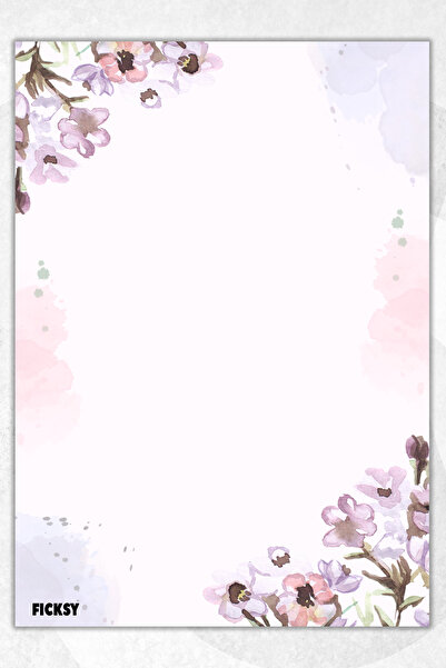 Ficksy Flower Note Paper - A5 Size - 50 Sheets - Notepad - Memopad - Memo Pad - To Do List