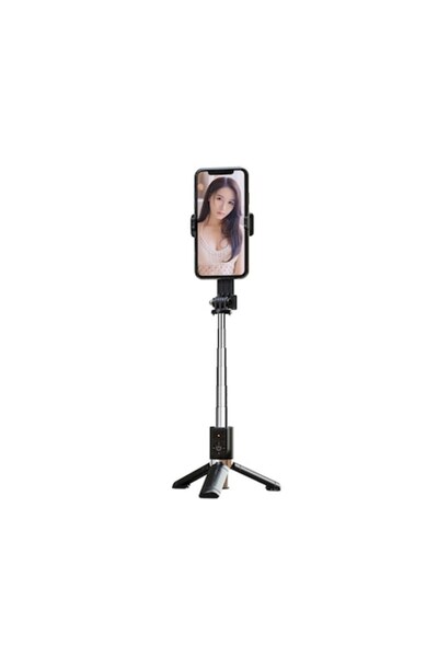OEM Stick Selfie Bluetooth cu Trepied SS10 80cm - Negru