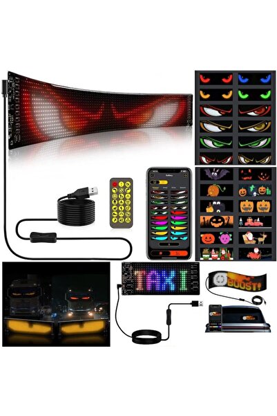 OEM LED Sign 60x12 cm, Scrolling Text, Flexible, IP65 Waterproof, Multicolor