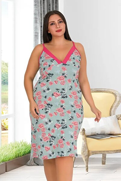 lidofya Νυχτικό Rose Με σχέδιο Plus Size