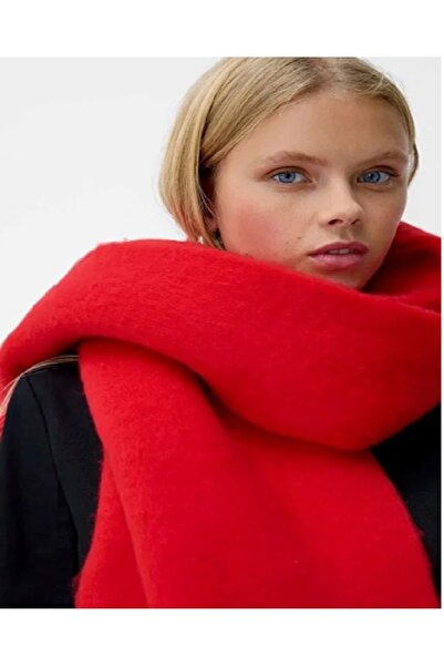 awix Premium Soft Stylish Boucle Scarf Red