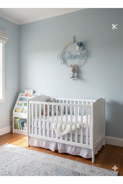 NEVAMATÖLYE 🐰 Kişiye Özel El Örgüsü Amigurumi Salıncaklı Tavşanlı Kapı / Duv...