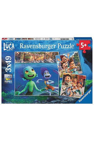 RAVENSBURGER Disney Pixar Luca Puzzle, 3X49 Pieces