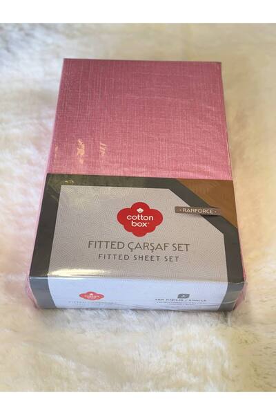 Cotton Box King Size Double Cotton Fitted Elastic Ranforce Sheet Set