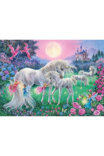 RAVENSBURGER Puzzle unicorni la lumina lunii 100 piese starline lumineaza in ...
