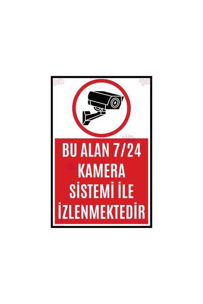 Hayg Equipment 7/24 Güvenlik Kamerası Alüminyum Uyarı Levhası – Bu Alan Kamer...