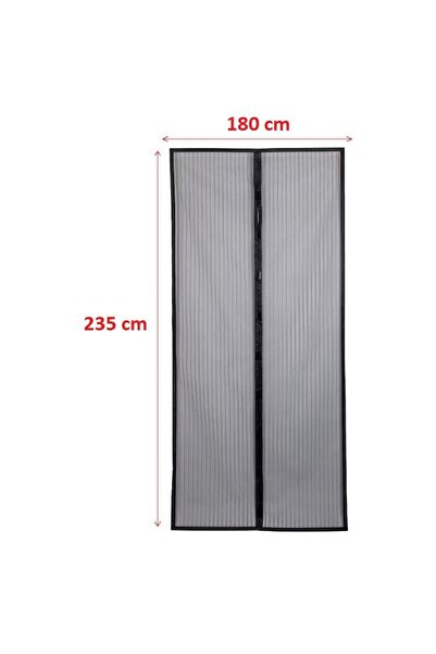 VENITIVO VINDEM CELOR INTELIGENTI Magnetic Door Insect Screen, 235 x 180 cm, 20 Strong Magnets, Black