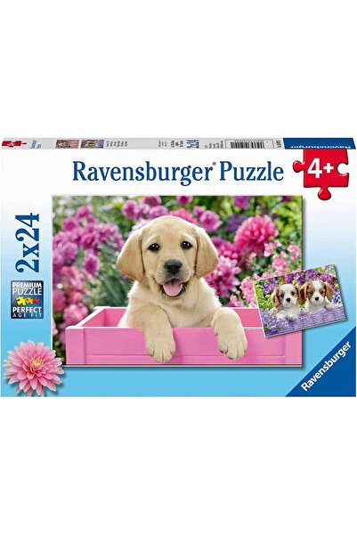 RAVENSBURGER Puppies Puzzle, 2X24 Pieces