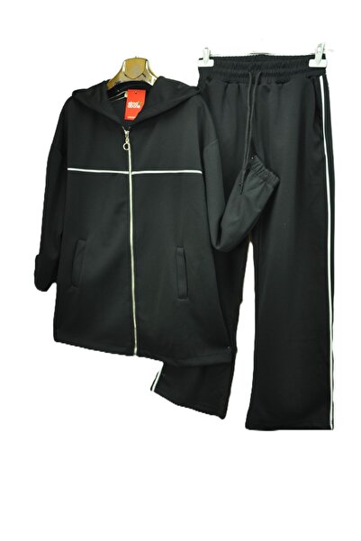 elma abone New Season Two-Ply Zippered Hooded Pants Suit