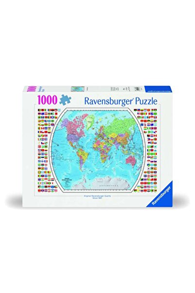 RAVENSBURGER - World globe political map puzzle 1000 pieces new design