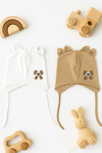 greenmoss 100% cotton twin baby beanie