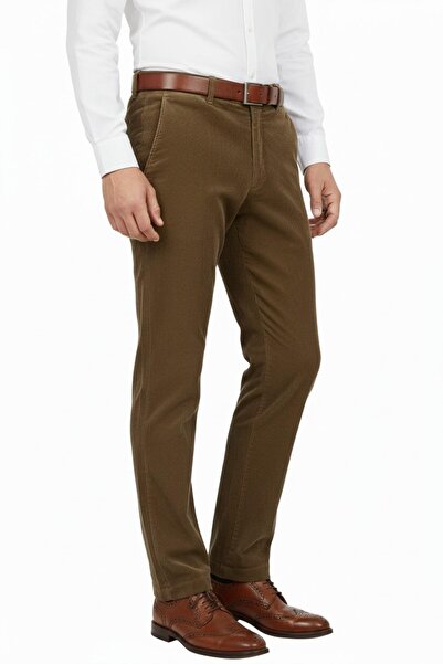 LAVETTO Men's Winter Velvet Trousers Classic Fit Bgl-St04827
