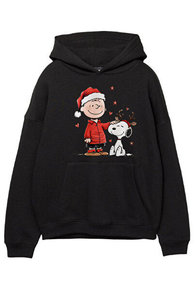 makiteks Бавовняна унісекс жіноча чоловіча худі з капюшоном і кишенями Oversize Sweatshirt Hoodie Snoopy 05