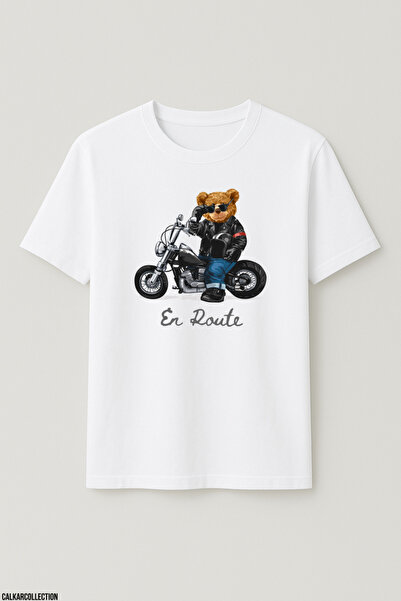 CALKARCOLLECTION Unisex Oversized Rider Bear T-Shirt