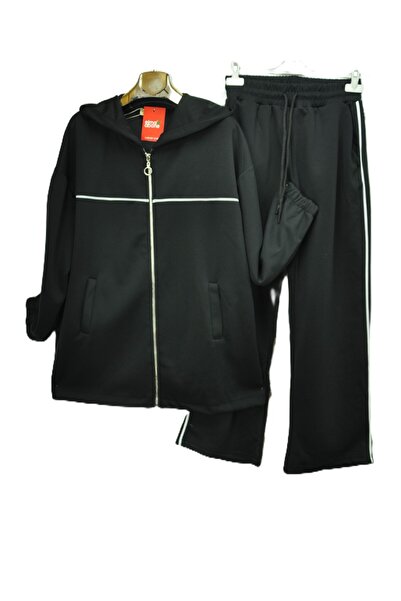 elma abone New Season Two-Ply Zippered Hooded Pants Suit