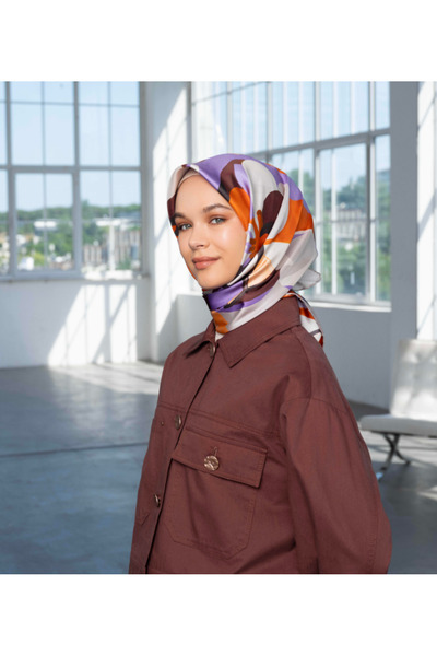 Armine Eșarfă de mătase Sura IST 9200 - 06 Model mixt portocaliu