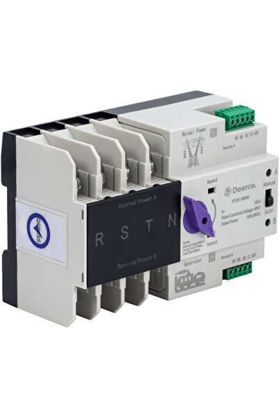 DEERCO 4 Kutuplu Mini 125 Amper Otomatik Transfer Şalteri (ATS)