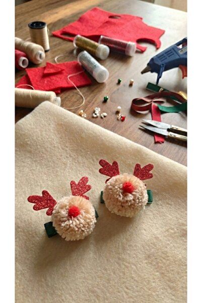 Hatteks Home Collection KLİPSLİ YILBAŞI GEYİĞİ İKİLİ