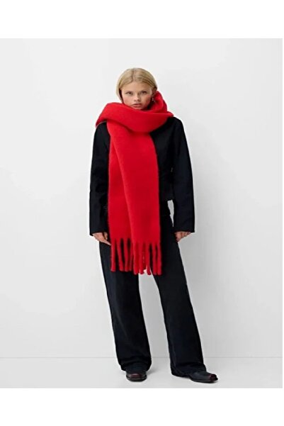 awix Premium Soft Stylish Boucle Scarf Red