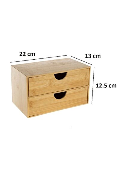 VENITIVO VINDEM CELOR INTELIGENTI VENITIVO Bamboo Organizer Box with 2 Drawer...
