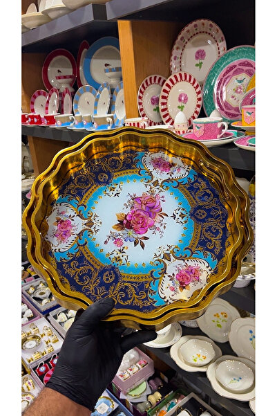 AROW Çırağan Home Milano Ahşap 2’li Büyük Ve Küçük Boy Tepsi Seti