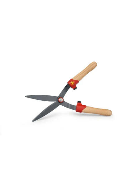 Wolf-Garten HS-BW Hedge Shears, 20 cm Stainless Steel Blades, Ergonomic Wooden Handles, Non-stick