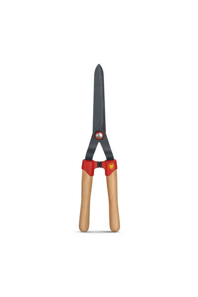 Wolf-Garten HS-WW Hedge Shears, 20 cm Wavy Blades, Ergonomic Wooden Handles, Non-stick