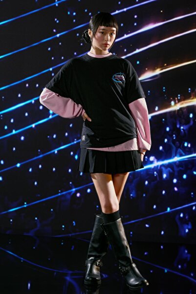 Bershka KPop Demon Hunters Saja Boys short sleeve T-shirt with digital filter print