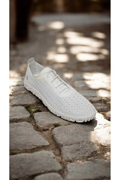 Mammamia 19En72 Genuine Leather Lace-Up Casual Soft Inner Orthopedic Sole Shoes