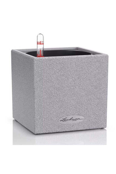 Lechuza Ghiveci cu auto-udare Canto Stone 14, gri cu efect de piatră