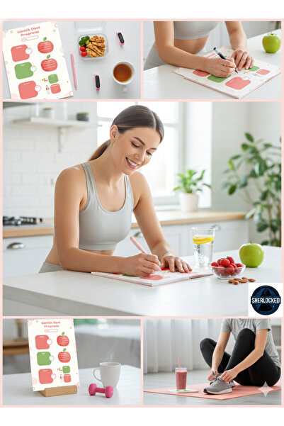 Sherlocked Daily Diet Program Planner (A5 Size, Stylish Design, 30 Sheets)