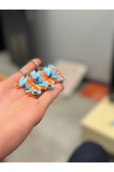 3D سلسلة مفاتيح على شكل ضفدع متحرك