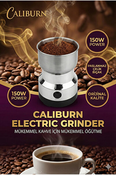 CALIBURN Hızlı ve Güçlü Elektrikli Öğütücü - Kahve, Kuruyemiş, Baharat