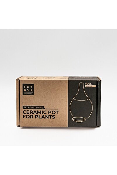 LUTOYA orange self-watering plant pot, decorative terracotta, 700 ml