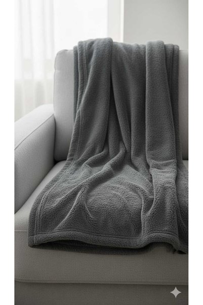 MOONSAND Anthracite Gray Wellsoft Tv Blanket 110X180 Cm, Moonsand