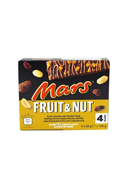 Mars Fruit & Nut 128g (4 x 32g Bar) – Hurmalı Fıstıklı Meyve Barı