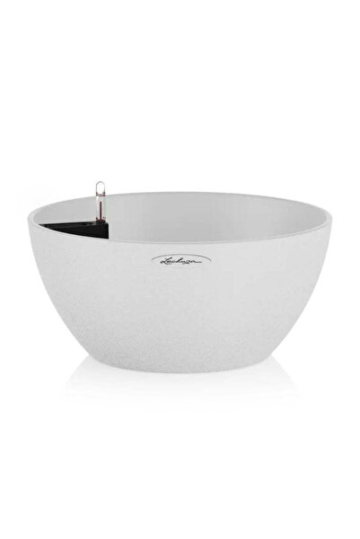 Lechuza Jardinieră cu auto-udare CUBETO Stone 30, 4,5 L, efect de piatră albă