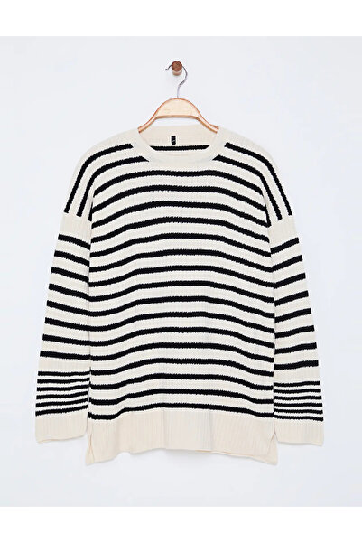 Evendi Sweater, Ecru/Black