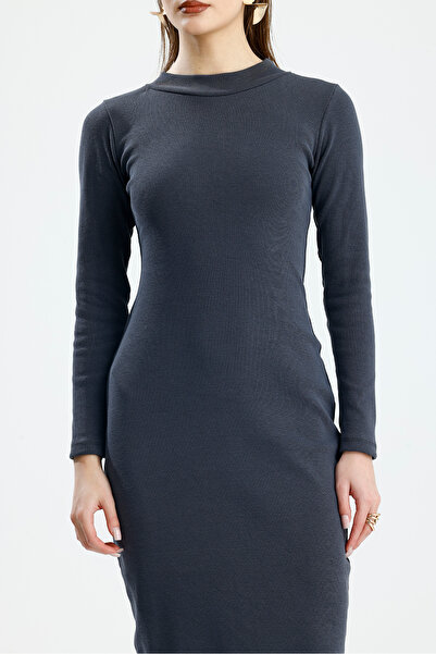 let s shine Half Fisherman Long Sleeve Combed Cotton Dress