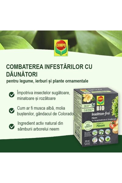 Compo Insecticide for Ornamental Plants, Vegetables and Herbs, 75 ml,