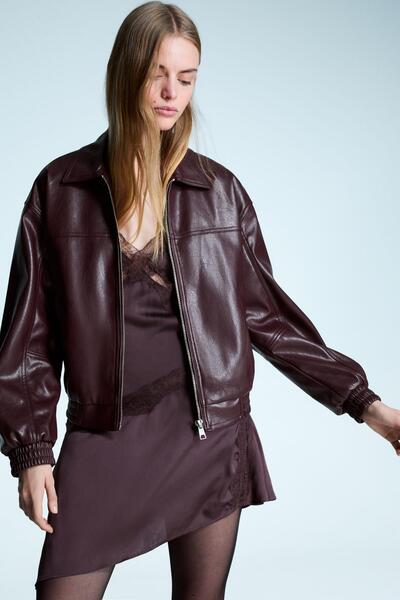 Bershka Leather effect jacket