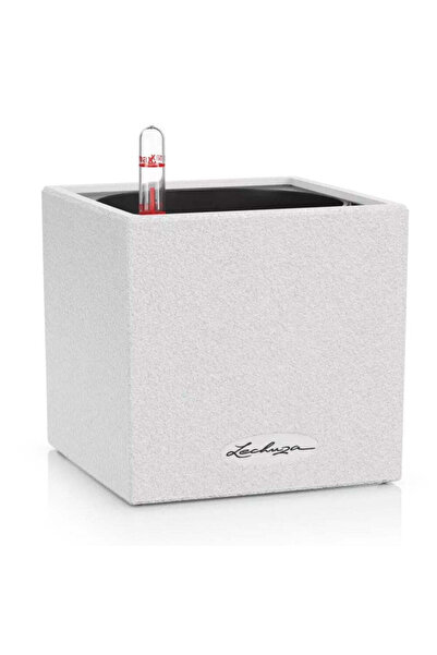 Lechuza Jardinieră Canto Stone 14 cu auto-udare, efect de piatră albă