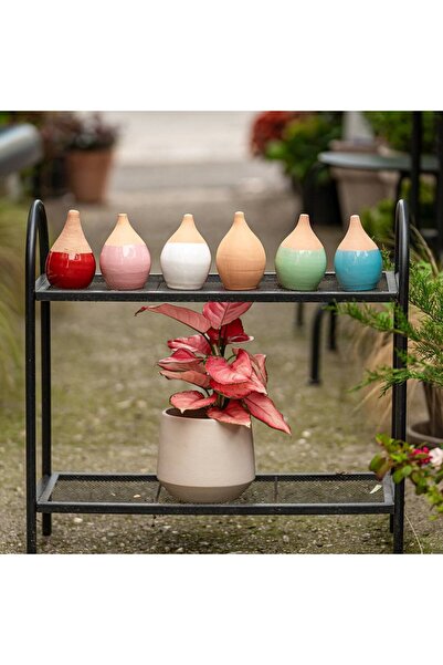 LUTOYA LUTOYA green self-watering plant pot, decorative, ceramic, clay, , 700 ml