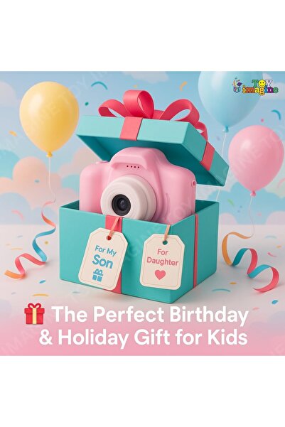 Zet Aparat foto digital pentru copii, 6 funcții, jocuri integrate, ecran de 5...