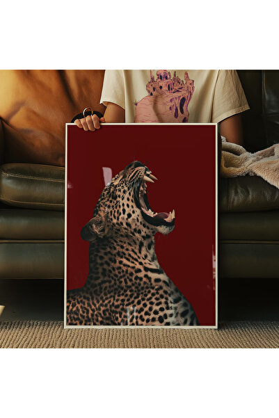 512 STORE Modern Leopar Tekli Seri Çerçevesiz Kuşe Kağıt Poster Ev Dekor Diza...