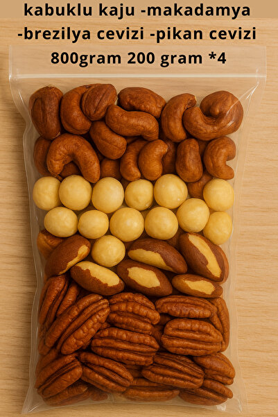 İhlas Premium Karışık Kuruyemiş 800 gram– Kabuklu Kaju, Makadamya, Brezilya C...