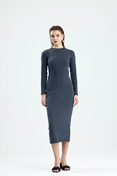 let s shine Half Fisherman Long Sleeve Combed Cotton Dress