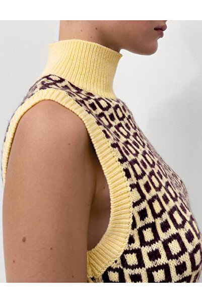 Evendi Short dress, Yellow/purple