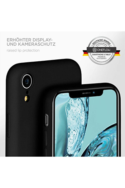 Apple Compatible iPhone XR case made of velvety silicone with microfiber interior and camera protection